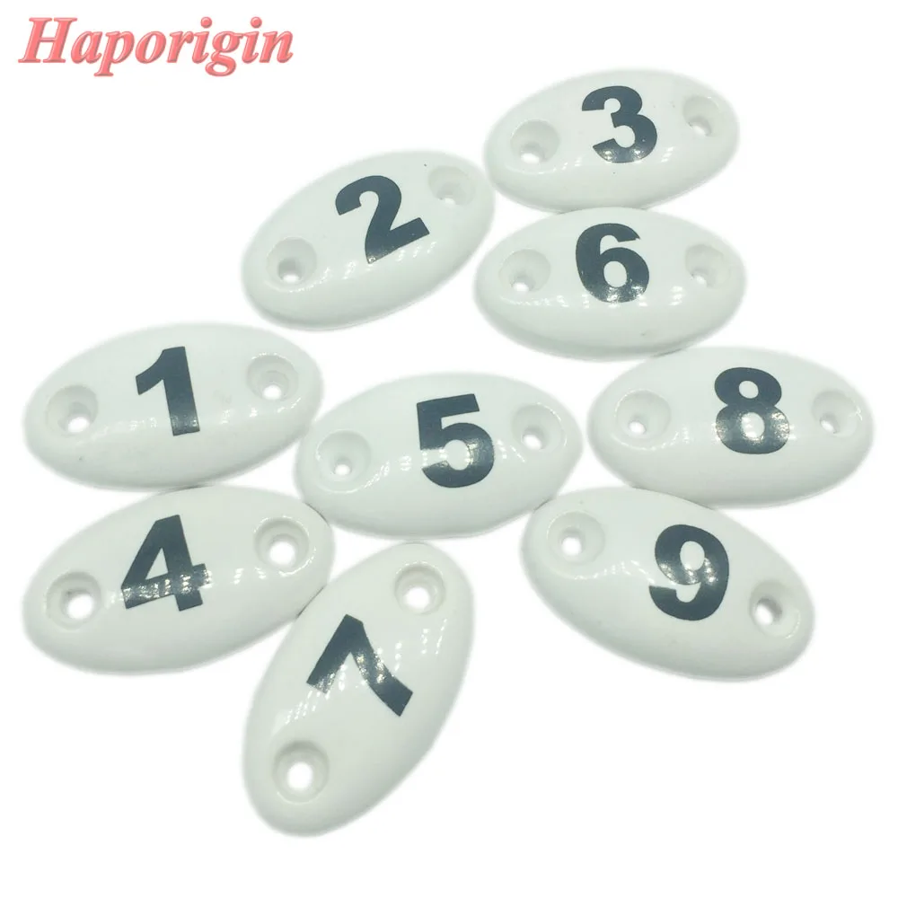 Number Ceramic Cabinet Drawer Knobs Porcelain Kids Wardrobe