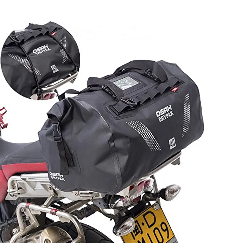 Motorcycle Waterproof Tail Bags Back Seat Bags 60L Travel Bag Motorbike Scooter Sport Luggage Rear Seat Bag Pack 40L Black Green