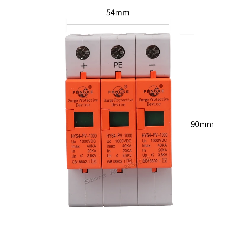 3P DC 1000 в 500 в 800 в 20ка~ 40кА SPD дом стабилизатор напряжения защитный низковольтный PV солнечный разрядник устройство Защита от перенапряжения