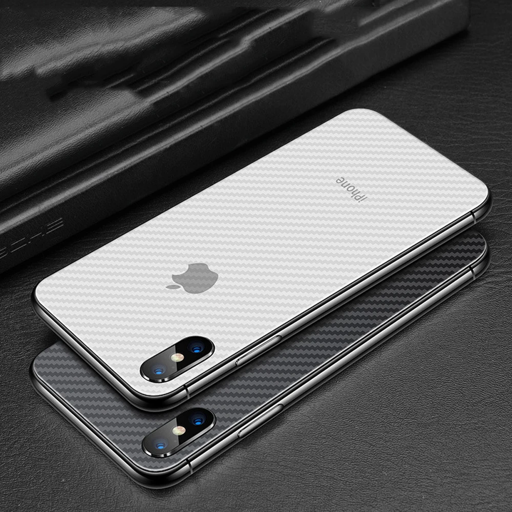 Buyruo мягкая задняя наклейка с защитой экрана из углеродного волокна для apple iphone XS Max XR плёнка полностью покрывающая iphone X 7 8 6 S Plus