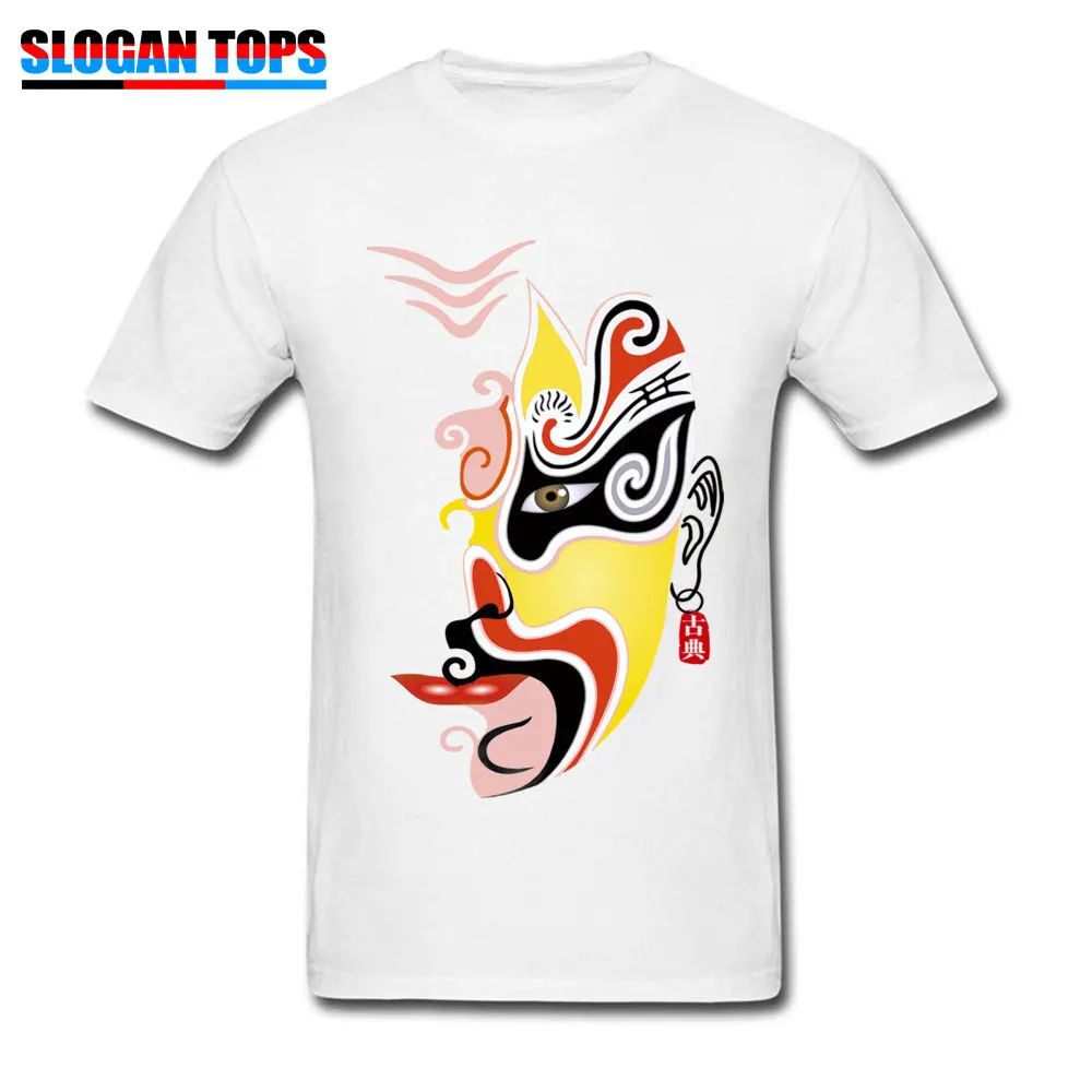 opera chinese opera color 390471 Crewneck T-shirts ostern Day Personalized T Shirt Wholesale 100% Cotton Tee Shirts Mens opera chinese opera color 390471 white