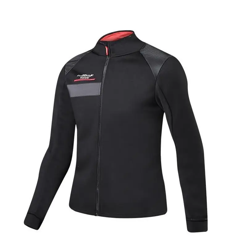 Santic Men Winter Warm Cycling Jacket Windproof Thermal Fleece Coat Black Gray