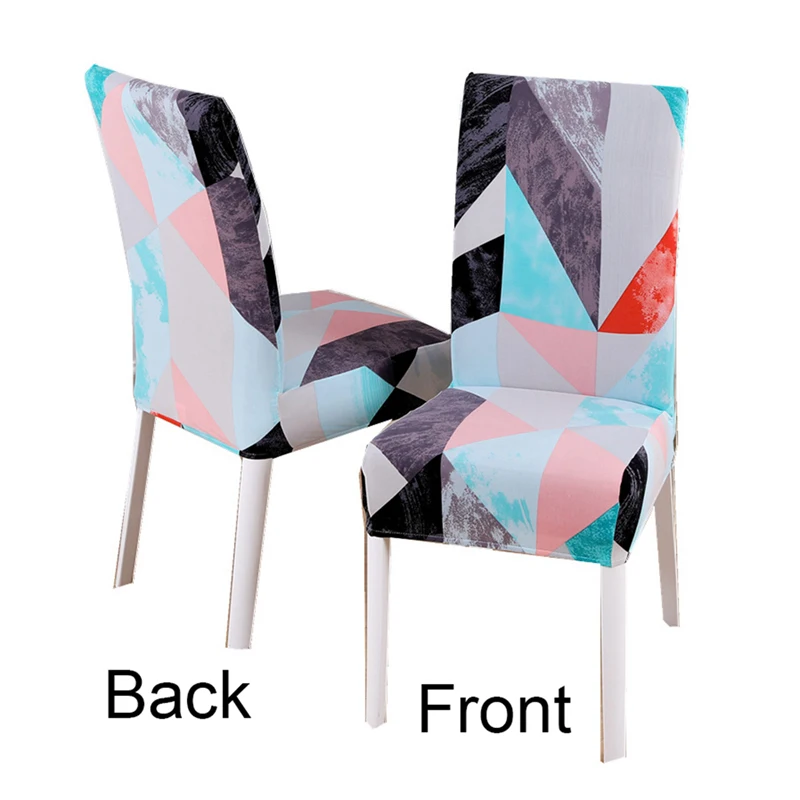 Frigg Modern Geometric Elastic Dining Chair Covers Spandex Anti-dirty Kitchen Seat Case Stretch Dining Chair Slipcovers Wedding