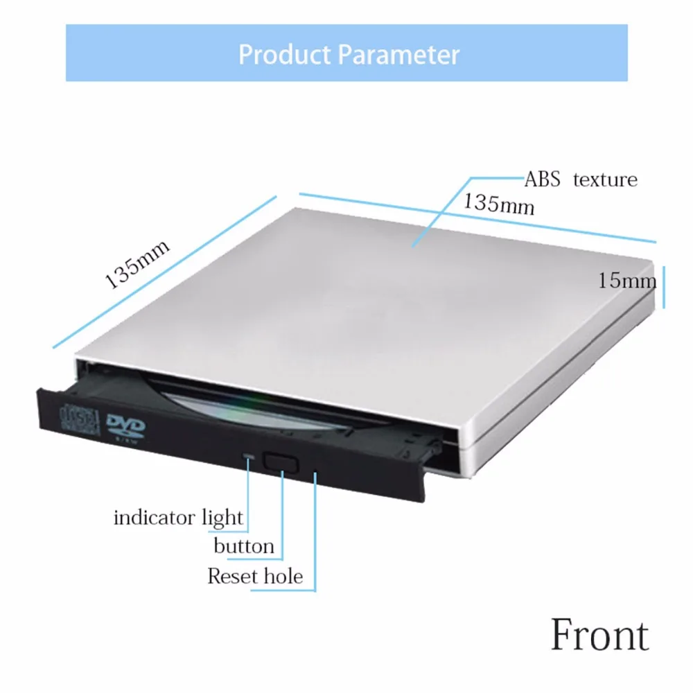 SOONHUA USB 2,0 Внешний DVD-RW CD-RW CD DVD rom плеер привод писатель Rewriter горелки портативный для ноутбука компьютер Windows 7/8