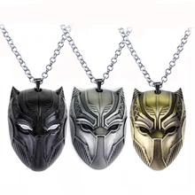 Мстители 3 бесконечные войны Черная пантера танос ожерелье черная маска Пантеры металлический кулон ювелирные изделия для мужчин и женщин аксессуары