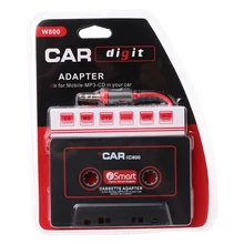 OOTDTY-Convertidor de adaptador de Cassette de cinta de Audio auxiliar para coche, 3,5mm, para reproductor de CD de coche mp3-m15