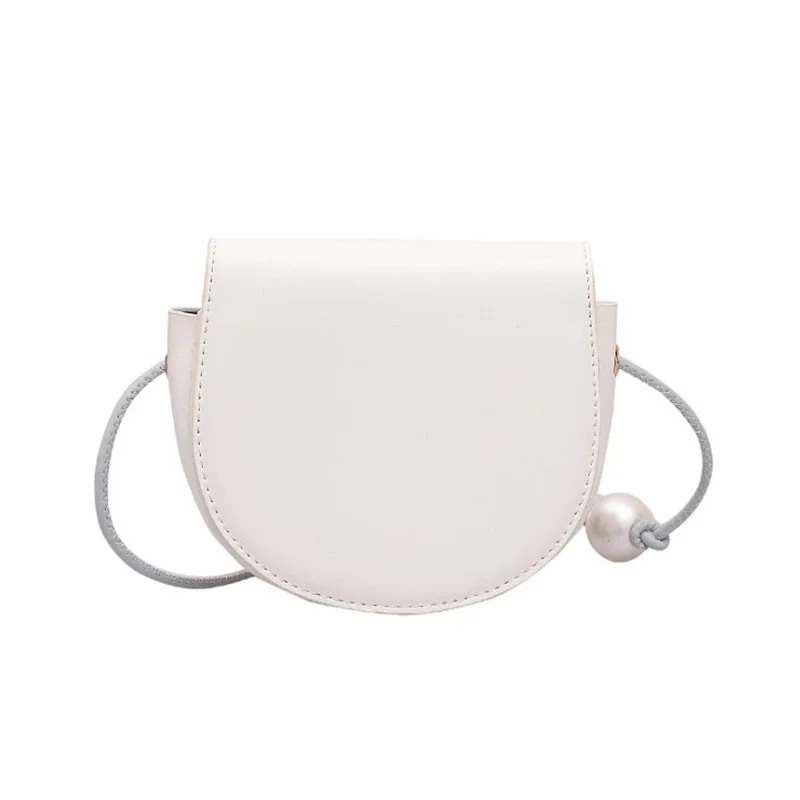 

FGGS-Women'S Pearl Beaded Saddle Shoulder Bag Women Chic Cute Small Crossbody Bag Lightweight Shoulder Bag Girl