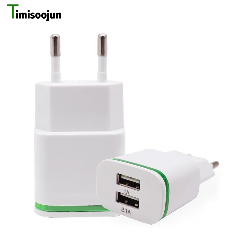 Timisoojun Mobile Phone Charger 5V/2A 2 Port USB For iPhone Samsung Xiaomi Huawei Fast Charging Universal Travel Adapter | Мобильные