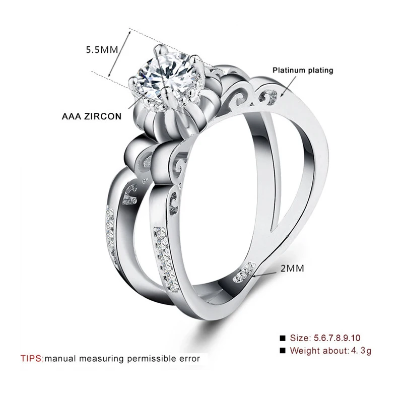 DODO Unique Design Intertwined Flower Crown Ring For Women Wedding Ring Cubic Zirconia Bud Cross Rings Bijoux Anel Anillos YR285 (8)