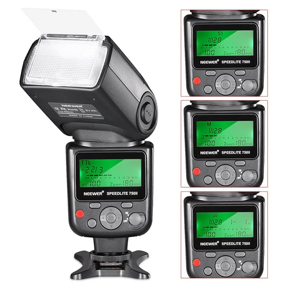 Preise Neewer 750II TTL Flash Speedlite mit LCD Display für Nikon D5000 D3000 D3100 D3200 P7100 D7000 D700 Serie und Andere nikon DSLR