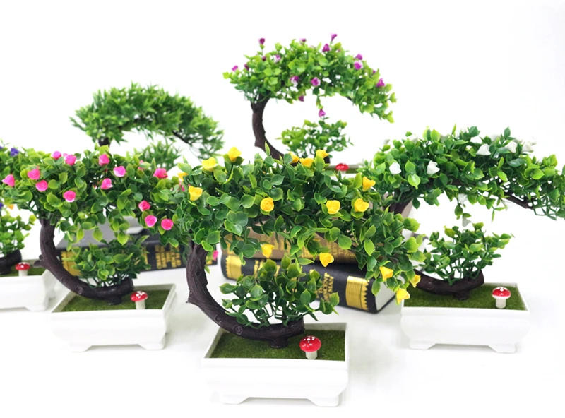 JAROWN Artificial Plants Fake Flower Bonsai Home Decoration Flores Simulation Plastic Potted Plant Wedding Decorations Gift (4)