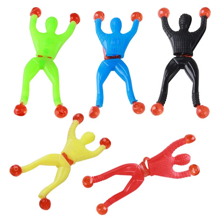 

5pcs/set Baby Gift Spiderman Sticky Wall Climbing Amazing Action Figure Robot PVC Toys for Boys 171