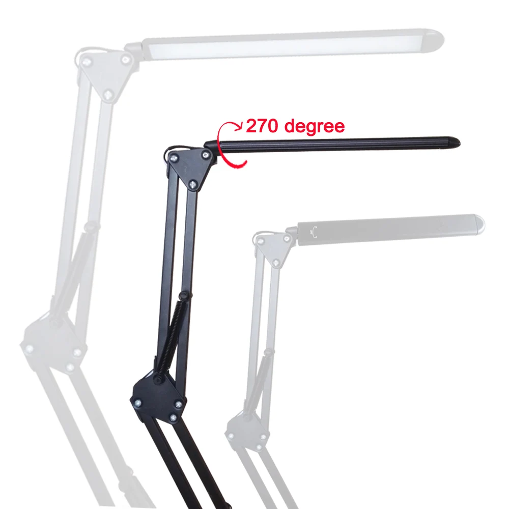 Comprar Brazo Largo lámpara de mesa de escritorio 3 modos de Color 9 brillo atenuación plegable ajustable Luz de mesa LED luz USB
