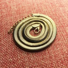Fashion Snake Chain Made in China Golden Necklace Trend Easy to Match Brand Design 2019 New Necklace Free Shipping 021 free shipping 1pc bergeon 30226a watch oil dip oiler stand made in china
