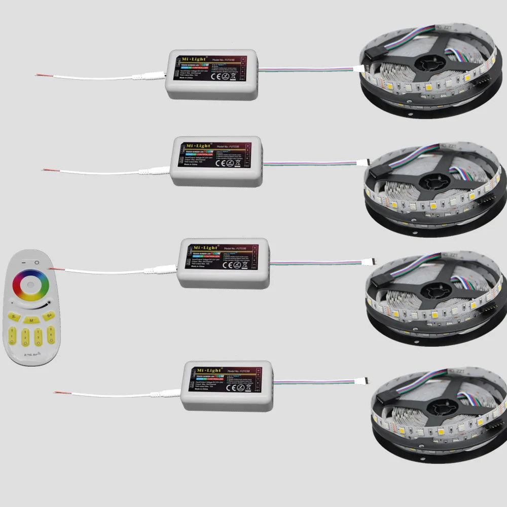 10 м 15 м 20 м RGBW RGBWW Led свет DC12V Водонепроницаемый 5050 SMD + mi-с подсветкой контроллер + Мощность adapter Kit