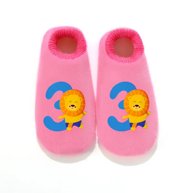 Новинка года; детские носки-тапочки с рисунком нескользящие носки для малышей хлопковые носки для новорожденных в Корейском стиле с героями мультфильмов сезон весна-осень - Цвет: 3