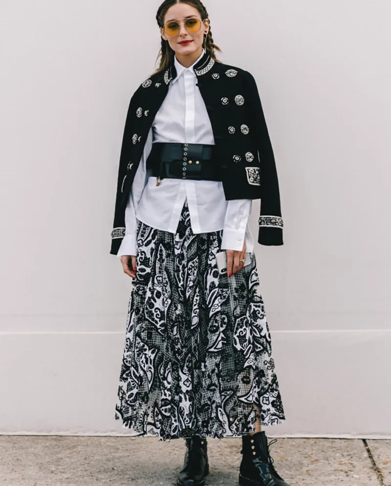 

Vintage Flower Embroidery Women Jacket Black Long Sleeve Wool Jacket