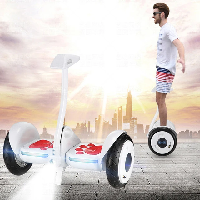 Мини 10 дюймов Hoverboard Электрический Скутер самостоятельно Балансировки скутер С Ручкой Bluetooth-динамик hoverboard скейтборд скутеры