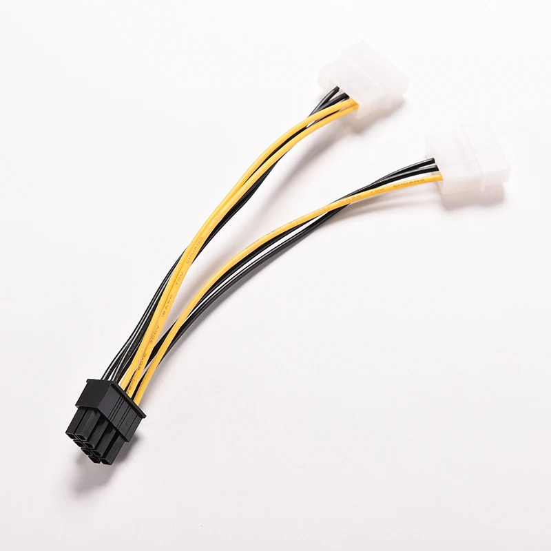 16 см 8 Pin LP4 4Pin PCI Express Male To Dual Molex IDE E Графический кабель питания для