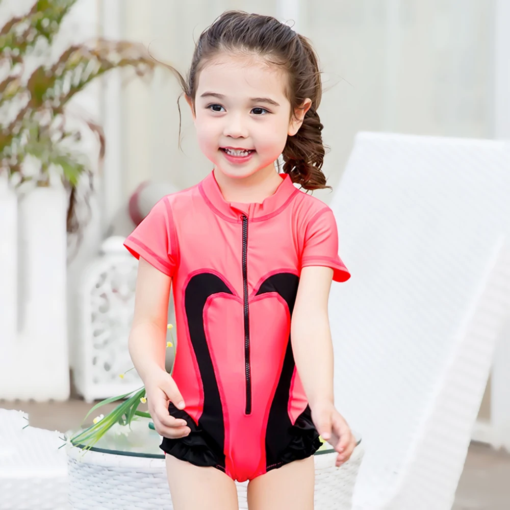 Rash Guard For Boys Girls Kids Short Sleeves Surfing Swimwear One Piece
