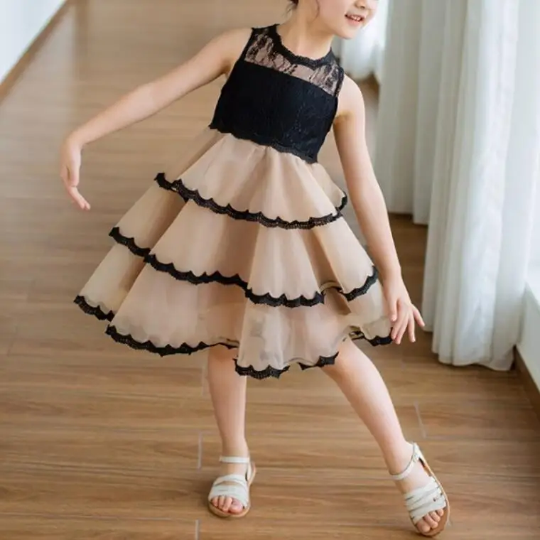 

Girl Summer Dress Sling Big Kid Vest Pure Color A Lady Foreign Gas Children Dresses for Girls Dress Dance 1-11 Years Old