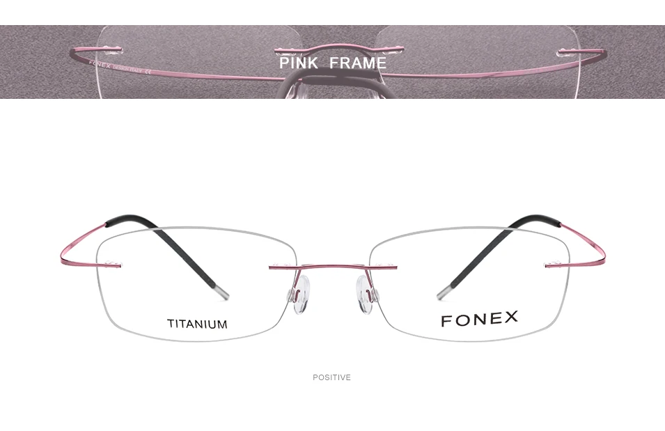 Титановый сплав оправа для очков, женские квадратные очки по рецепту, женские очки без оправы для близорукости, оправы для очков 62104
