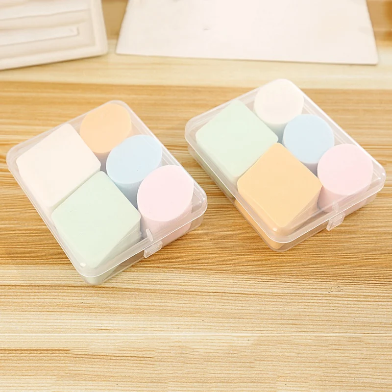 Случайный цвет спонж для пудры слоеные губки для лица мягкая пудра слоеная красота основа косметический макияж губка 5 шт./упак