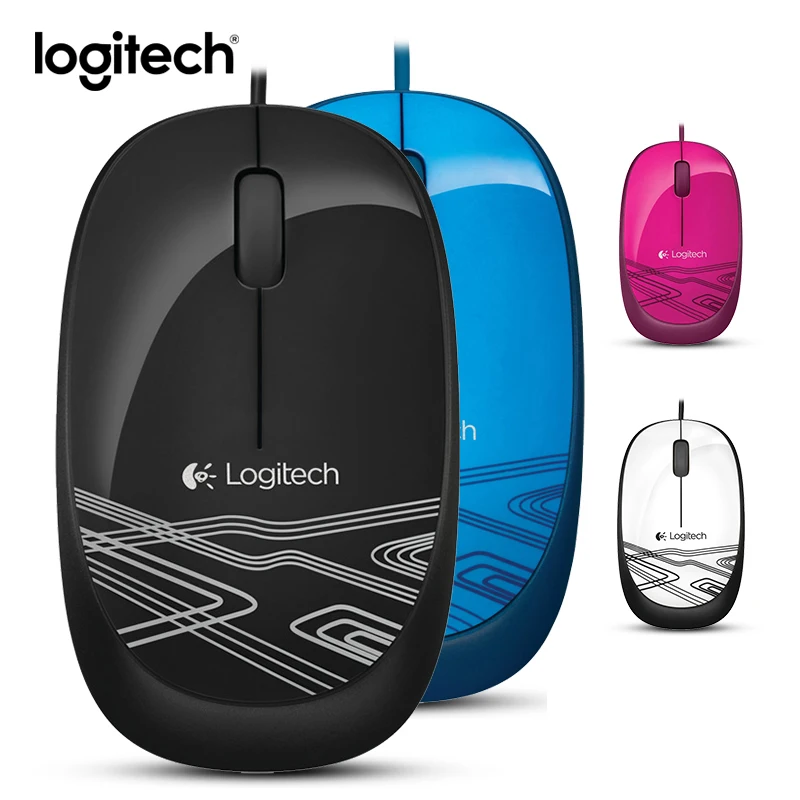 Original Logitech Mouse Wired M105 Gaming Mice USB Mause Ergonomic Rechargeable 1000dpi Optical