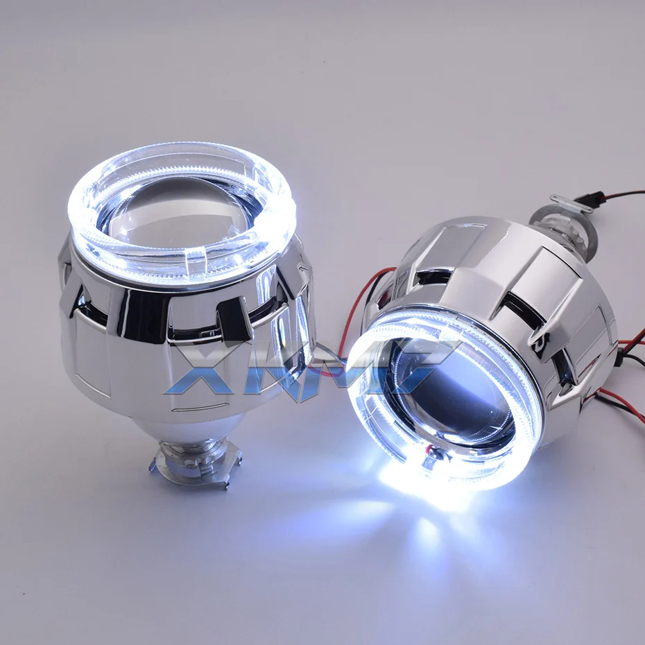 Биксеноновые Проекционные линзы Angel Eyes для модификации фар H1 HID светодиодный ная