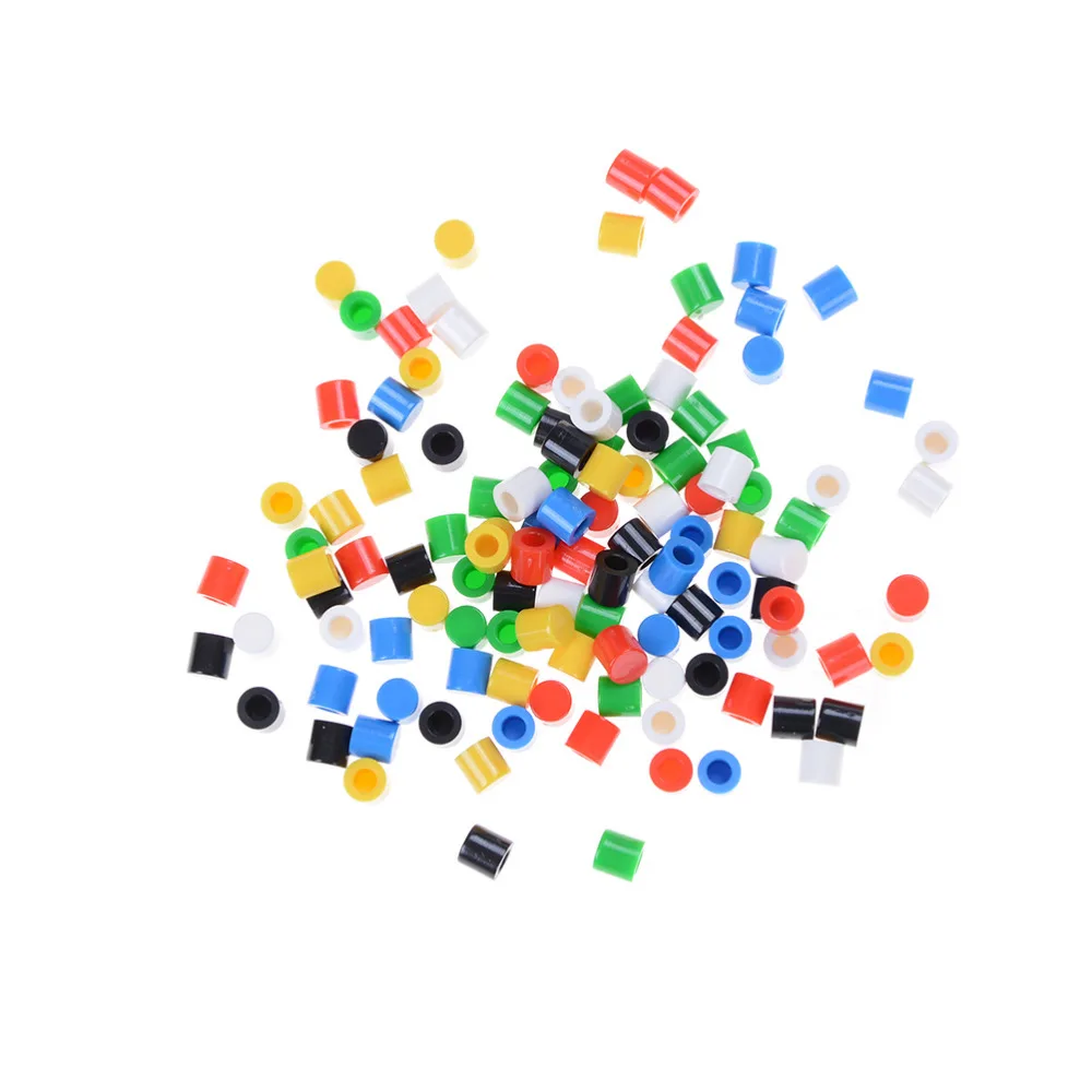 

20pcs/lot Random Color Tactile Button Caps Plastic Cap Hat for 6*6 Tactile Push Button Switch Lid Cover Wholesale