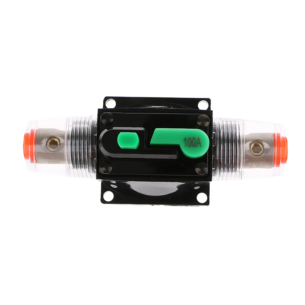 MagiDeal 12V-36V In-Line Circuit Breaker Fuse Auto Car Stereo Audio 100AMP Water Resistant Housing