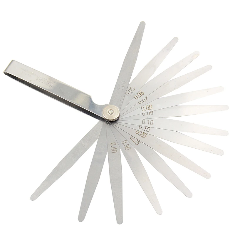 Metric Feeler Gauge Gap Filler 14 Blade Thickness Measurement Layout