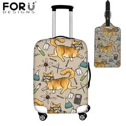 FORUDESIGNS/толстое багажное покрытие, чехол для чемодана с рисунком кошек, защитный чехол для багажника, чехол для чемодана 18-30 дюймов