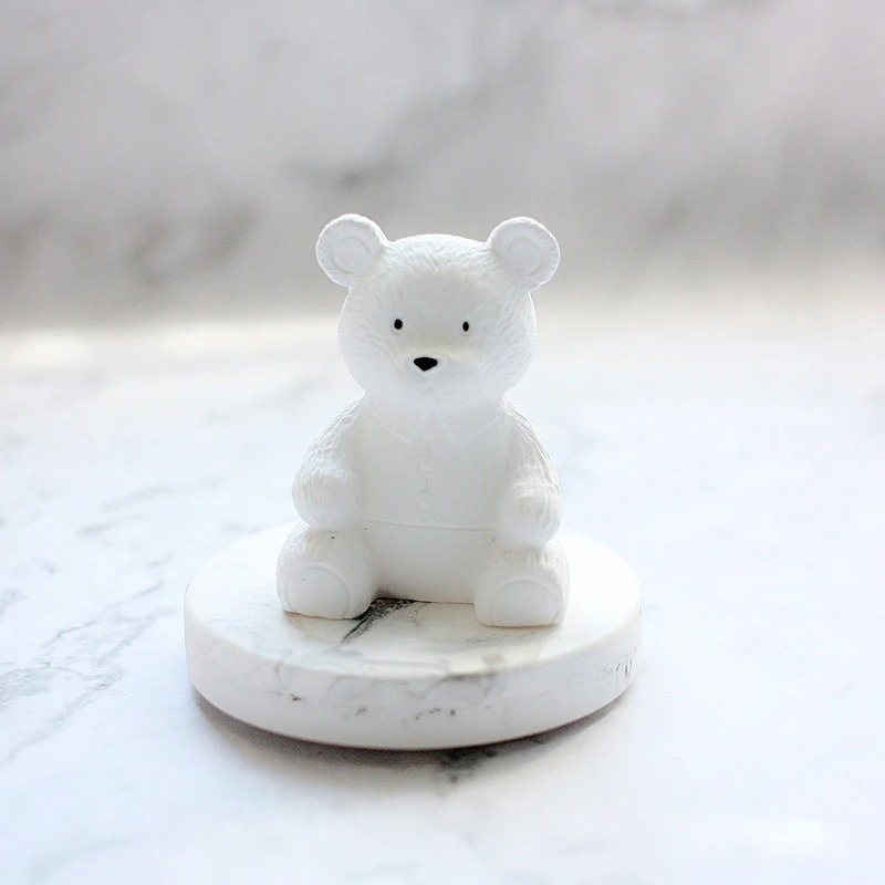 3D Teddy Bear Silicone Mold For Plaster Cartoon Bear Shaped Cake Chocolate decor Baking Tools Scented Candle Mold DIY Craft gift