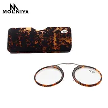 Новые модные круглые очки для чтения в носу для мужчин, металлические оптические очки для женщин, сумеречные портативные футляры для очков