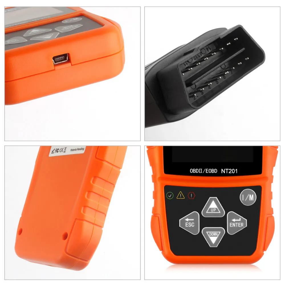 Foxwell OBD2 NT201 Универсальный EOBD CAN сканер автомобильный считыватель кодов двигателя