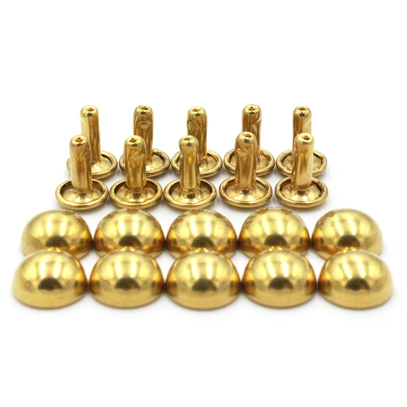 

10pcs Gold Leather Screw Rivet Raise-Head long Rivet Round Head Nail Punk Stud Rivet Leather Bag Belt Decoration Accessories