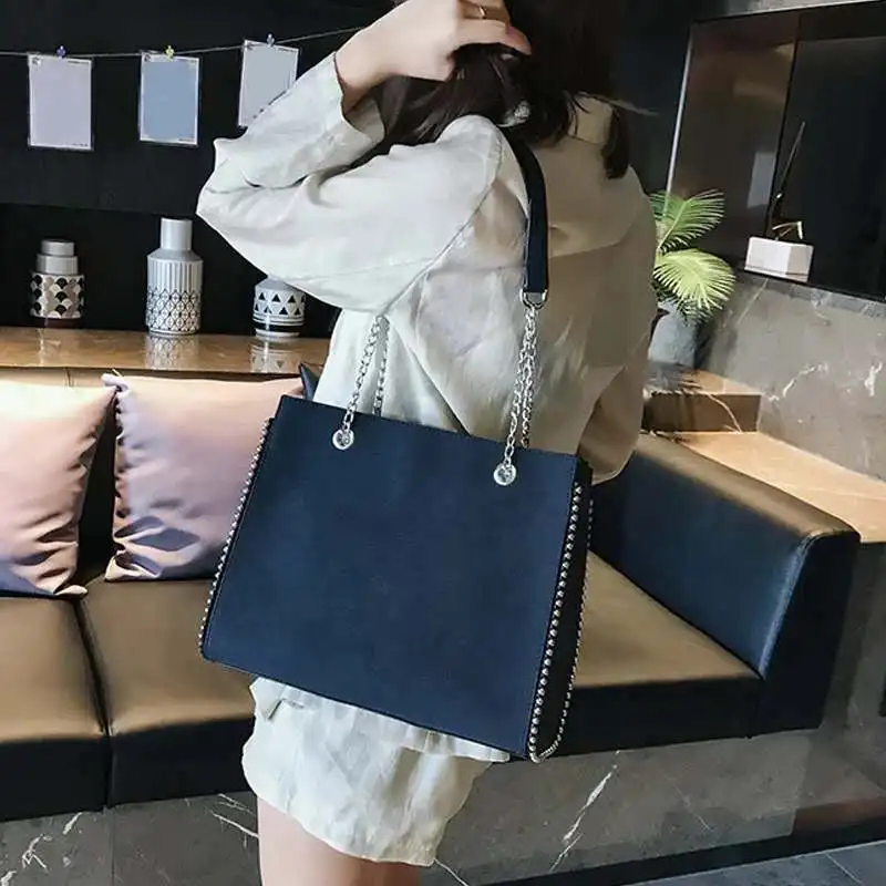 

New Chain Women Bag Female Shoulder Bag For Women 2019 Handbag Simple Pu Leather Bag Large Capacity Tote Bolsas Feminina