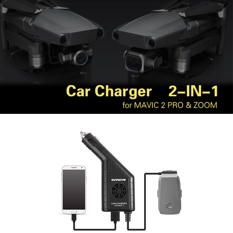 Mavic 2 Pro 2 In 1 Car Charger Battery Charger With Usb Remote