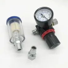 Weta 3в1 распылитель краски пистолет аксессуары регулятор давления воздуха Манометр+ фильтр для воды и масла+ JP адаптер Аэрограф автомобили пневматический инструмент