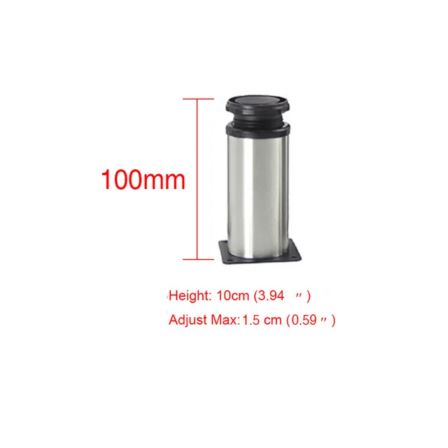 1Pcs 5CM-35CM Furniture Adjustable Cabinet Legs Stainless Steel Furniture Legs Cabinet Table Sofa Bed Feet Furniture Legs Feet 10CM