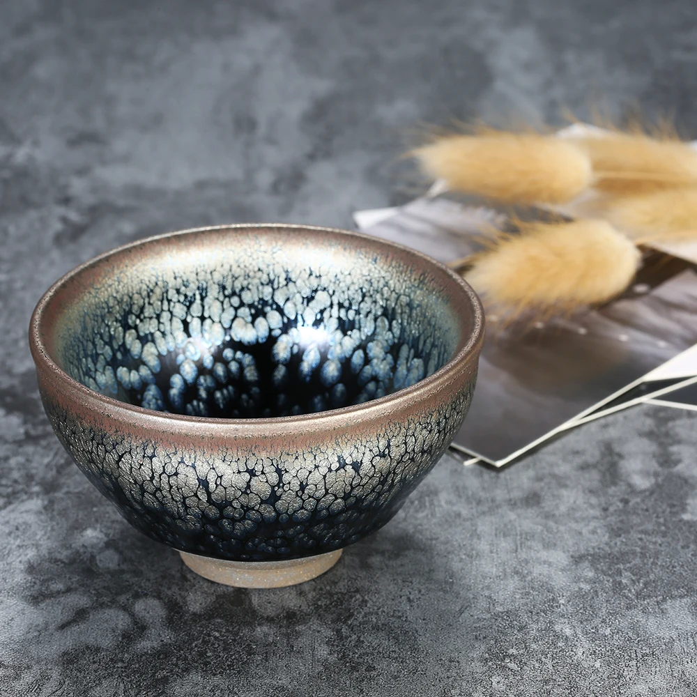 

Traditional Chinese Tea Cup Jianzhan Mini Arts Bowl Chinese Kungfu Tea Cup Vintage Glaze Teaware Crafts Chawan
