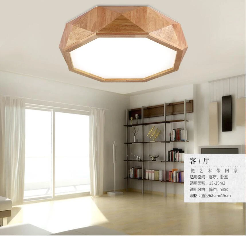 Plafonnier En Bois Massif Japonais Design Creatif Lampe D Interieur Ideal Pour Un Salon Ou Une Chambre A Coucher M Aliexpress
