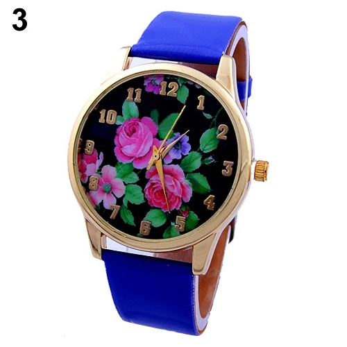 Популярные Длительный срок службы Повседневное наручные часы с розы набор Искусственная кожа на кварцевые аналоговые для женщин NO181 5UWH C2K5W