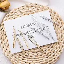 4 шт./компл. Корея металлические заколки геометрический ромб золото серебро цветные шпильки для женщин девочек заколки-крабы для волос аксессуары