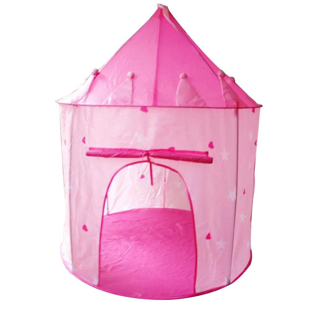 Lovely Girls Pink Princess Castle Cute Playhouse Kids Teepee Tents