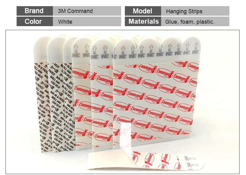 3 м полосы Command рамка для картины настенная вешалка, без повреждений, большие размеры 9,3 см* 1,9 см 3 м вешалка двухсторонний скотч