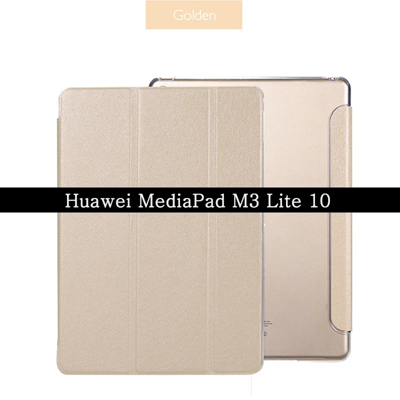 Умный чехол для huawei MediaPad M3 Lite 10, защитный чехол, кожаный чехол для BAH-W09, BAH-AL00, 10,1, fundas, авто пробуждение, спящий чехол - Цвет: MediaPad M3 Lite 10