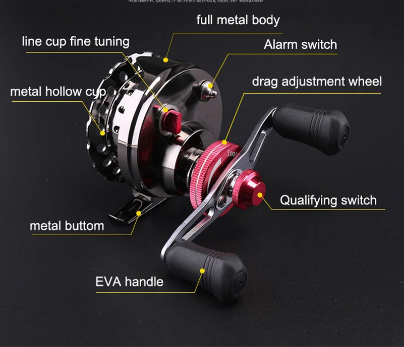 Полностью Металлическая катушка для ловли нахлыстом в соленой воде, соотношение льда 2,6: 1, Троллинг, катушка 6+ 1BB, правая и левая рука, катушка с сигнализацией