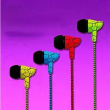 Новые рок наушники трещины стереогарнитура 3,5 мм в ухо гарнитура наушники для iPhone samsung с микрофоном Handfree вызов